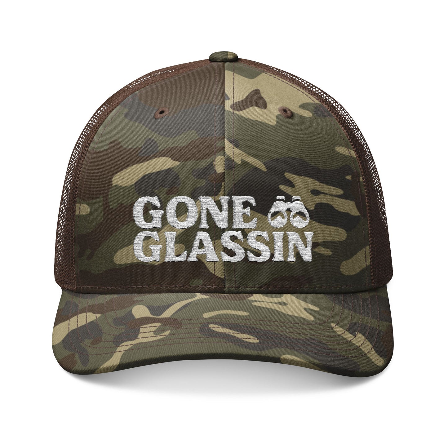Gone Glassin’ Camouflage Embroidered Trucker Hat