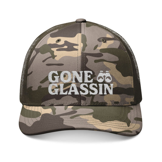Gone Glassin’ Camouflage Embroidered Trucker Hat